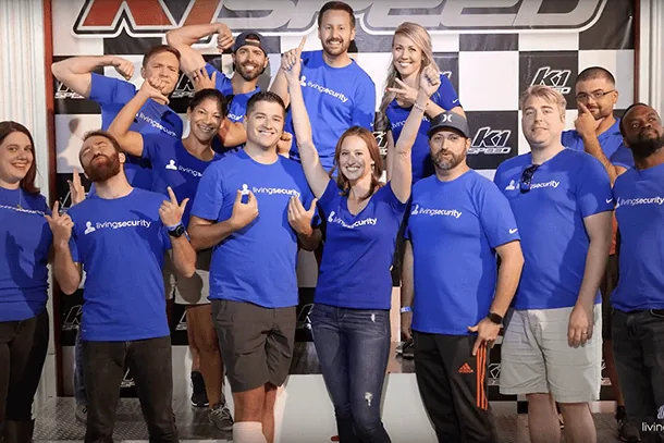 Living Security team members at a team outing