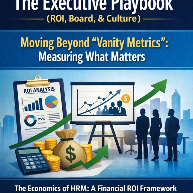 The Executive Playbook ROI Board  CultureMoving Beyond Vanity Metrics Measuring What MattersThe Economics of HRM A Financial ROI Framework