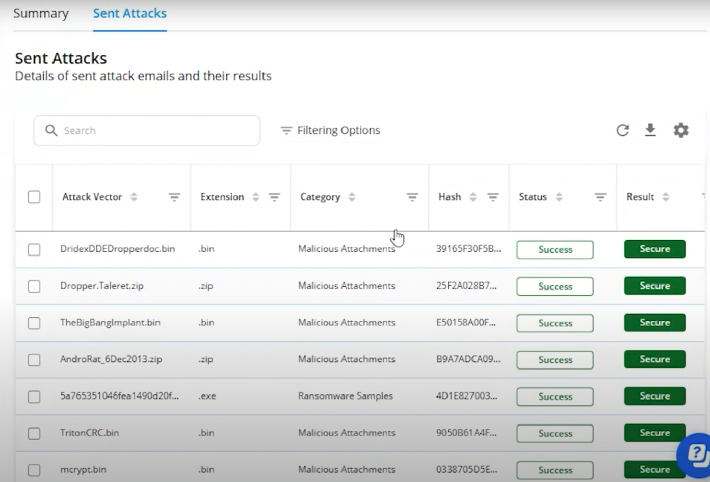 Email Threat Simulator-sent emails