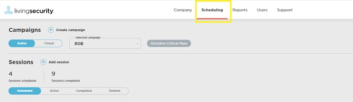 Schedule Tab