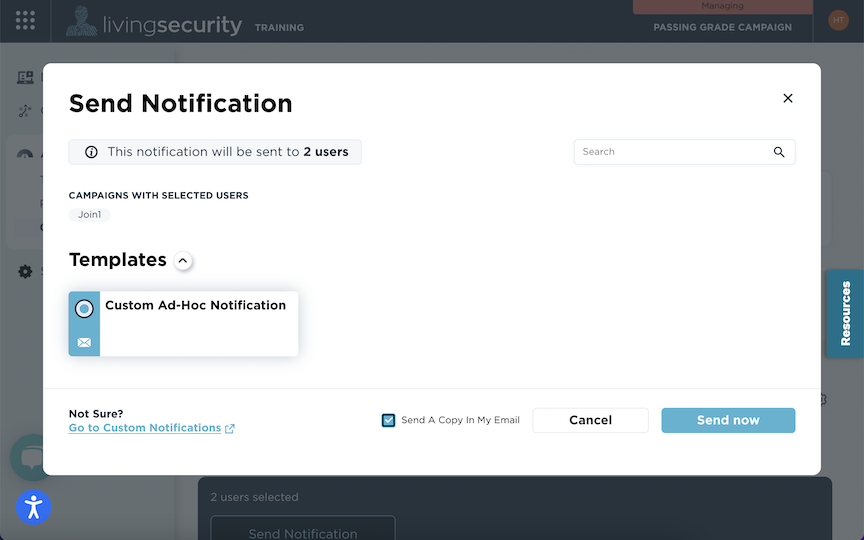 adhoc notifications