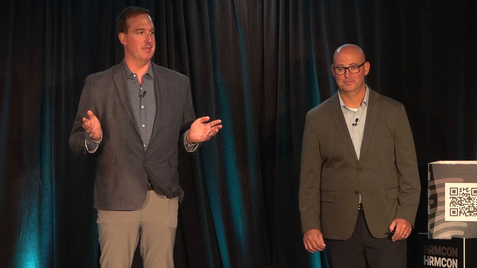 Aaron Pritz, Jim Wailes speaking at HRMCon 2026